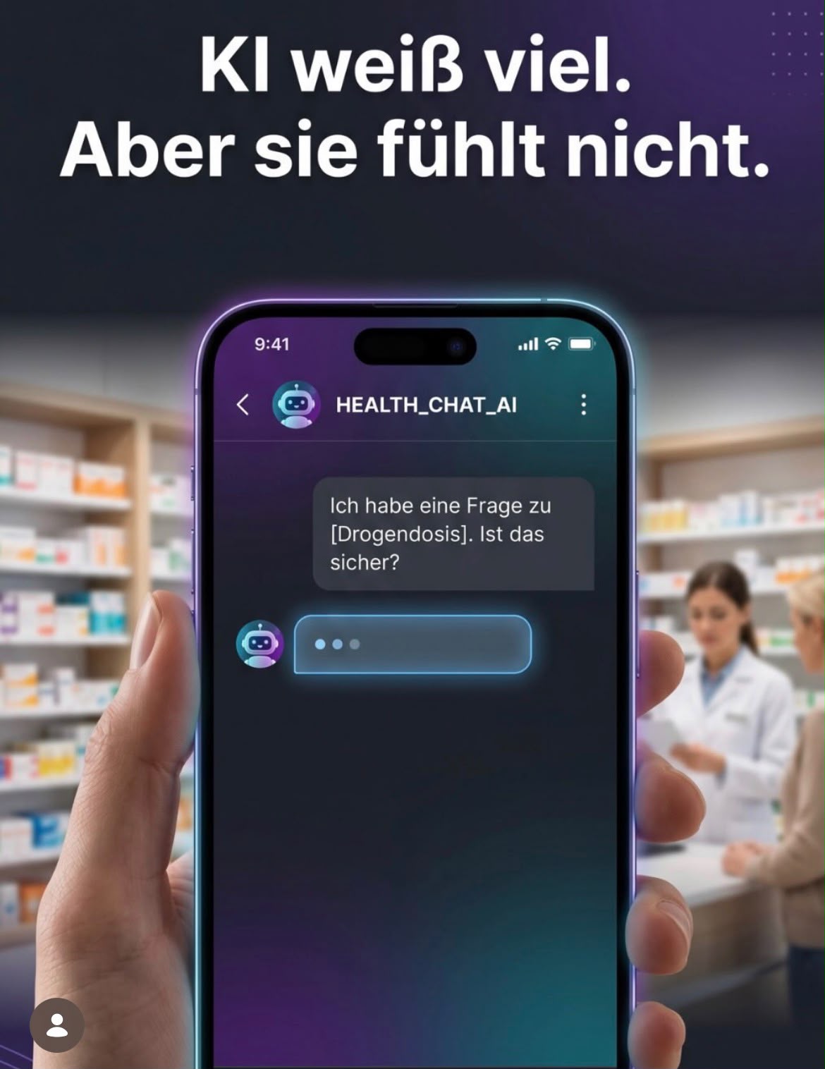 Ein Kl-Chatbot fühlt nicht.